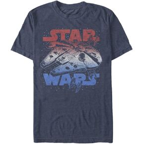 STAR WARS Big & Tall Star Spangled Falcon Men's Tops Short Sleeve Tee Shirt