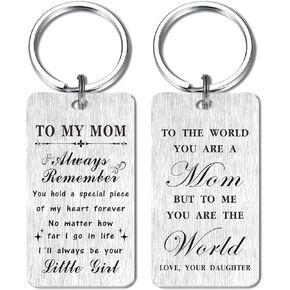 HYHYDHP Mom Mothers Day Gifts from Daughter - Mom Birthday Keychain from Daughter - Thank You Mom Presents