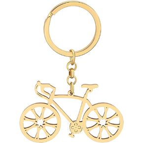 LONYOO Elegant Bicycle Keychain Stainless Steel Keyring Gifts for Bicycle Enthusiasts Women Girls Car Key Dainty Jewelry