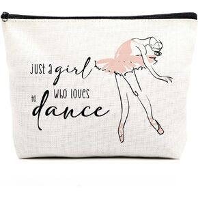 fkovcdy Dance Bag Ballet Ballerina Makeup Bag Elegant Dancer Gifts Inspirational Recital Gifts for Women Teen Dance Lovers Dancing Dance Teacher t Life Is Better When You Dance