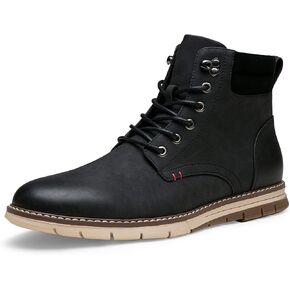 Vostey Boots for Men Casual Dress Boots Fashion Waterproof Men's Motorcycle Boots(BMY8035A black 11)