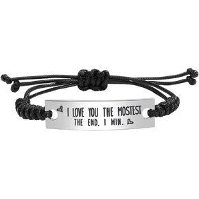 I Love You Mostest The End I Win Braided Bracelet Boyfriend Girlfriend Gift Mostest Couples Jewelry in Kuwait