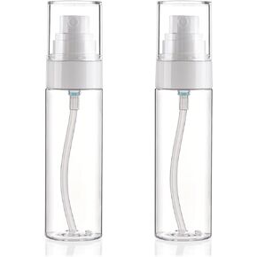Fine Mist Spray Bottle Plastic Spray Bottles 2oz/60ml 5 Pack Makeup Setting Spray Bottle TSA Approved Empty Cosmetic Refillable Travel Bottle Containers Sprayer for Water,Perfume,Essential Oils,Skincare Makeup Lotion,Face & Hair Mist (Clear) (Clear-2pcs 6