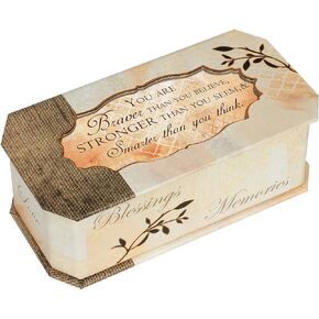 Cottage Garden Braver Stronger Smarter Natural Gold Tone Musical Box Plays Wonderful World