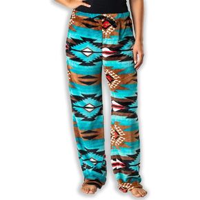 TrailCrest Ultra Soft Women’s Lounge Pants, Plush Fleece with Velvety Silk Feel, Aztec/Ikat Fun and Trendy Prints