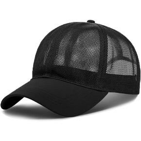 GEGEEN DOMOG Mesh Baseball Cap for Men Women Summer Trucker Hat Solid Quick-Drying Sports Running Hat