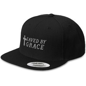 Custom Snapback Hats for Men & Women Saved by Grace Jesus Christian Embroidery