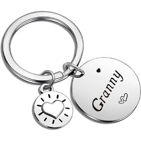 ASANHAO Granny Gift Granny Keychain Grandmother Keychain Gigi Keychain Mimi Keychain Mom Keychain Grandma Jewelry Nana Keychain Nana Gift mother Keychain