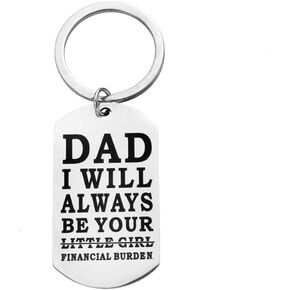 Dad Gifts from Daughter Funny Mens Fathers Day Birthday Gifts Keychain from Daughter Daddy Birthday Gifts