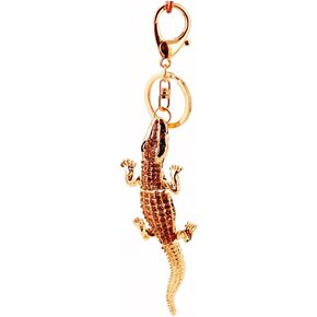 Keychain Gold Crocodile Pendant Keyring 3D Animal Metal Key Ring Charm Jewellery Christmas Birthday Gift Keychains Key Chain Key Ring Holder for Men and Women