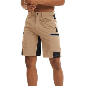Surenow Men's Hiking Cargo Shorts Lightweight Quick-Dry Shorts Summer Outdoor Fishing Shorts Camping Travel Shorts for Men