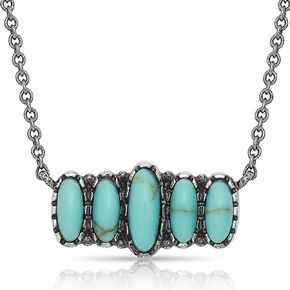 Montana Silversmiths Turquoise Quint Bar Necklace - NC4772