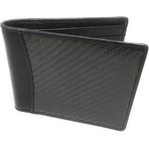 Namotu Real Carbon Fiber Wallet w/RFID Blocking Tech, Leather at Hinges and Trim - ID Window - Mens Slim Thin Real Carbon Bifold to Protect Your Money and Cards Identity in Saudi Arabia