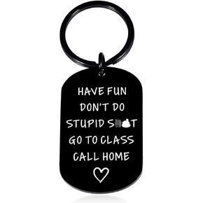 Back to School Supplies College Student Funny Keychain Gag Gifts for Son Daughter Birthday Gifts Teen Girl Gifts for Teenage Boys High School Graduate Gift Ideas Off to College Graduation Present
