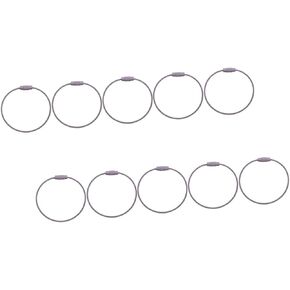 COHEALI 10pcs Keychain for Crafts Metal Key Ring Car Keychains Hanging Luggage Ring Id Tag Wire Ring Luggage Tag
