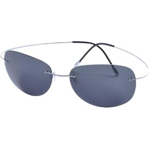 De Ding rimless titanium polarized Sunglasses