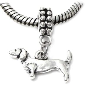 Dangle Dachshund Dog Charm for Bracelets