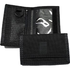 Nylon Front Pocket Wallet/ID Holder - Ballistic Nylon (Black) - Made in USA