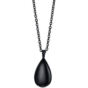 Jude Jewelers Stainless Steel Wate Drop Tear Shaped Memorial Keepsake Cremation Ash Urn Pendant Necklace
