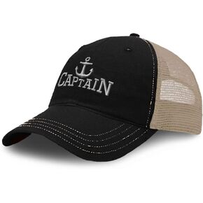 Richardson Trucker Mesh Hat Captain Boat B Embroidery Cotton Dad for Men & Women
