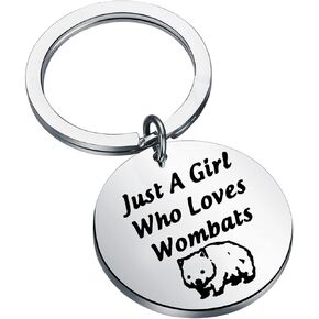 bobauna Wombat Lover Gift Just A Girl Who Loves Wombats Keychain Zookeeper Gift