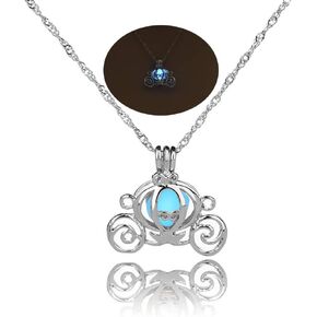 MYANAIL Luminous Hollow Pumpkin Carriage Necklaces & Pendants for Women Glowing Chain Necklace dropshipping Gifts