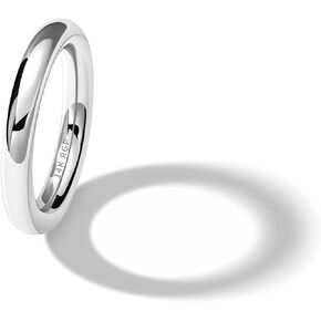 3mm Rings for Women Girls 14K Real Gold Plated Round Edged Ring Non Tarnish Minimalism ring Cute Stacking Thumb Pinky Band Size 5 to 10 Gold and Silver 1PC/2PCS