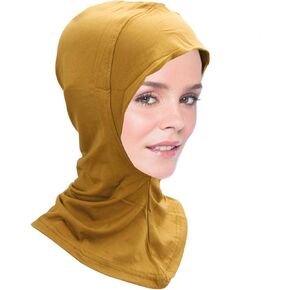 غطاء حجاب إسلامي مشروط ناعم قابل للتمدد بلون سادة عمامة إسلامية غطاء كامل للرقبة وشاح للرأس للنساء