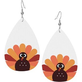 Faux Leather Earrings Rose Gold Polka Dots Teardrop Dangle Earrings For Women Girls