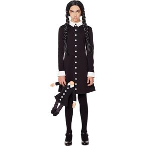 Spirit Halloween The Addams Family Kids Wednesday Addams | Officially Licensed | Group Costume | Wednesday Cosplay