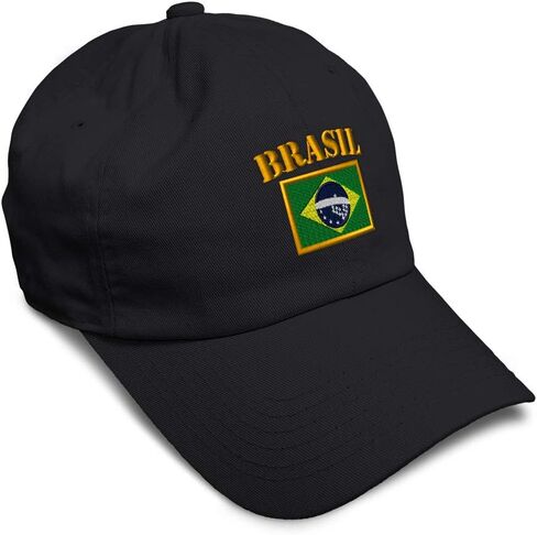 Soft Baseball Cap Brazil Style B Flag Flags World Cup Soccer Cotton Embroidered Dad Hats for Men & Women in Saudi Arabia