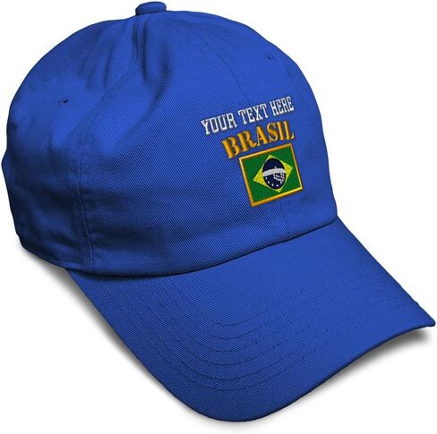 Soft Baseball Cap Brazil Style B Flag Flags World Cup Soccer Cotton Embroidered Dad Hats for Men & Women in Saudi Arabia