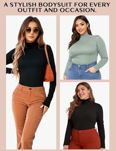 بدلة نسائية ذات رقبة سلحفاة وهمية وأكمام طويلة ملابس نسائية أساسية للخروج مقاس XS-2XL بذلة عصرية in Kuwait