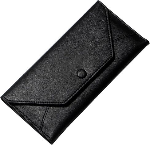 محفظة طويلة K للرجال، محفظة ظرف نقدي للرجال من KOME LEATHER بمشبك نقود مع حامل بطاقة دفتر شيكات وجيب للهاتف وسحاب للرجال ومحفظة نحيفة in Kuwait