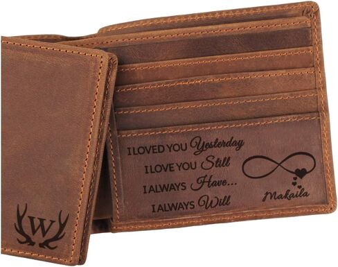 awofer Personalized Wallet, 3th Anniversary Present for Husband, Husband Anniversary Present in Saudi Arabia
