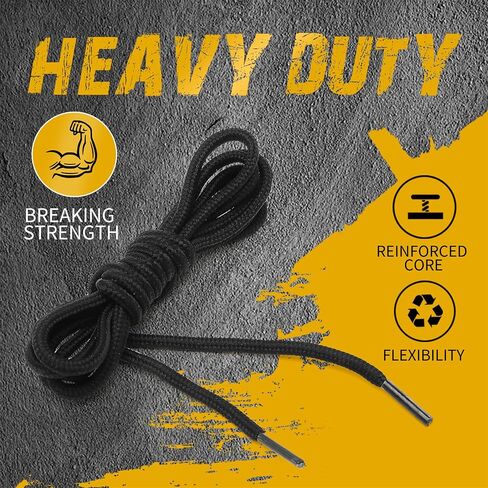 UGY® Boot Laces Heavy Duty, 3/16" Round Shoelaces for Boots, Work Boots & Hiking Shoes in Saudi Arabia