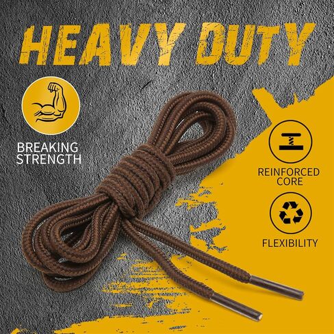 UGY® Boot Laces Heavy Duty, 3/16" Round Shoelaces for Boots, Work Boots & Hiking Shoes in Saudi Arabia