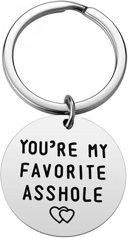 POYAMUSE سلسلة مفاتيح You're My Favorite Asshole - هدية حلقة مفاتيح مضحكة للزوجين - هدية عيد الحب الإبداعية in Kuwait