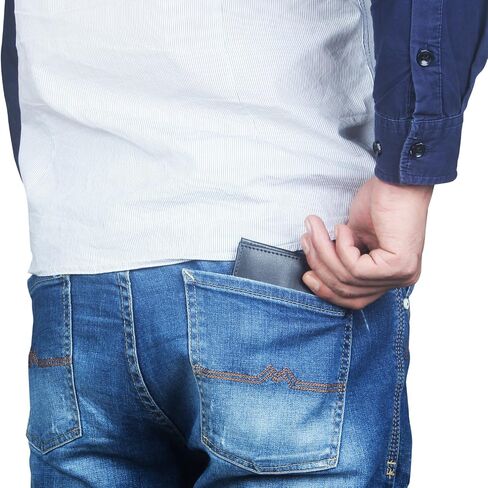 Genuine Leather Wallet with RFID Blocking Credit Card Premium Protection in Saudi Arabia