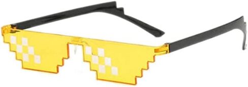 10 قطع نظارات شمسية ثج لايف بارتي نظارات موزاييك بكسل سوداء للجنسين البالغين والاطفال (مزيج متعدد الالوان)، الوان متعددة، مقاس واحد, ألوان مختلطة, One Size in Kuwait