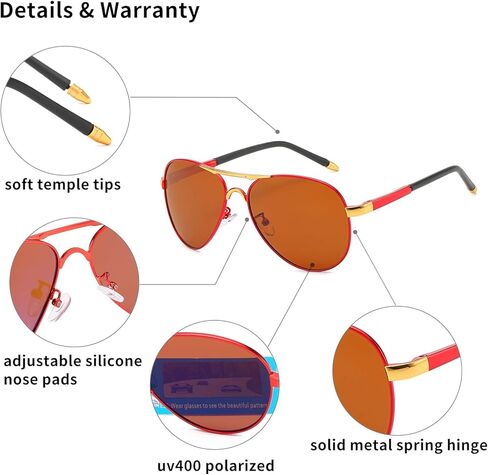 luojery Luxury aviator Men's Polarized Driving Sunglasses shades For Men UV400 in Kuwait