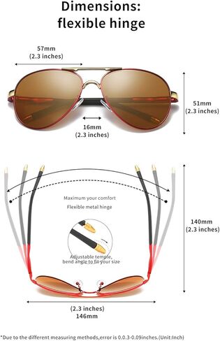 luojery Luxury aviator Men's Polarized Driving Sunglasses shades For Men UV400 in Kuwait