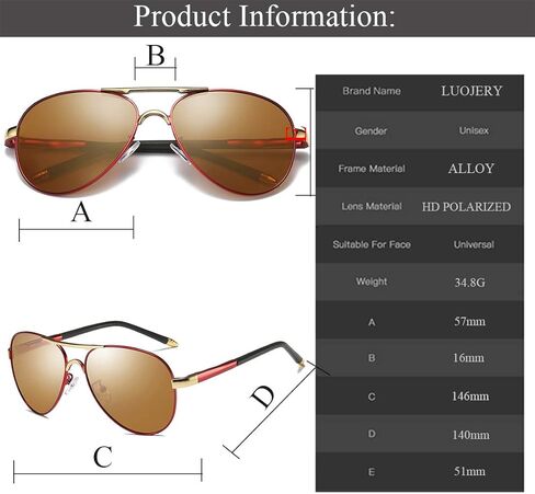 luojery Luxury aviator Men's Polarized Driving Sunglasses shades For Men UV400 in Kuwait