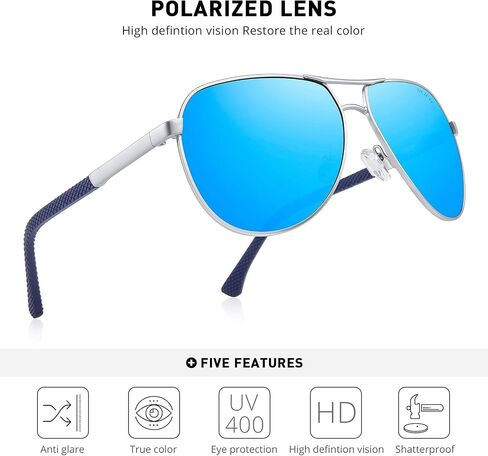 OLIEYE Men HD Polarized Driving Sunglasses for Men-Classic Square Sunglasses in Saudi Arabia