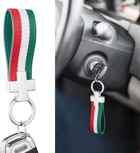 TOMALL Germany Flag Stripe Keychain Ring Key Band 3-Color Key Fob Chain for Car in Saudi Arabia