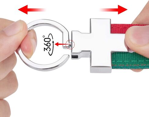 TOMALL Germany Flag Stripe Keychain Ring Key Band 3-Color Key Fob Chain for Car in Saudi Arabia