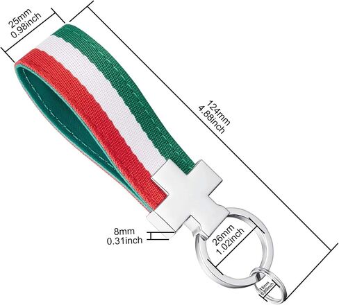 TOMALL Germany Flag Stripe Keychain Ring Key Band 3-Color Key Fob Chain for Car in Saudi Arabia