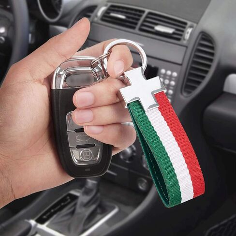 TOMALL Germany Flag Stripe Keychain Ring Key Band 3-Color Key Fob Chain for Car in Saudi Arabia