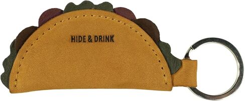 Hide & Drink, Leather Taco Keychain, Key Ring Holder, Mexican Food, Cute Gifts, Accessories, Handmade Includes 101 Year Warranty :: Old Tobacco in Saudi Arabia