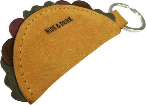 Hide & Drink, Leather Taco Keychain, Key Ring Holder, Mexican Food, Cute Gifts, Accessories, Handmade Includes 101 Year Warranty :: Old Tobacco in Saudi Arabia